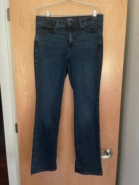 NYDJ Marilyn Straight Jeans – Dark Wash, Size 10, 32” Inseam